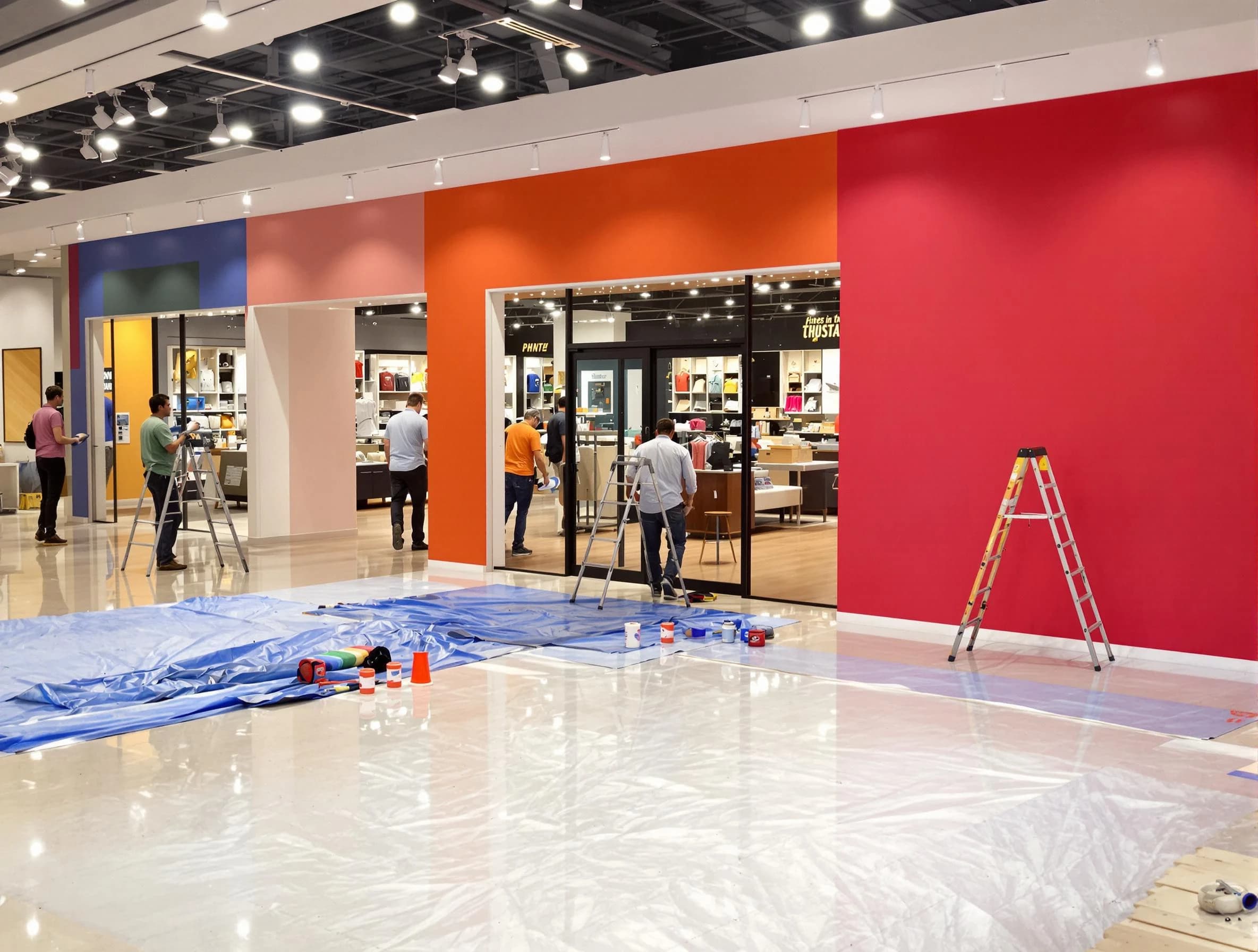 Queen Creek House Painters painting a commercial interior in Queen Creek, AZ