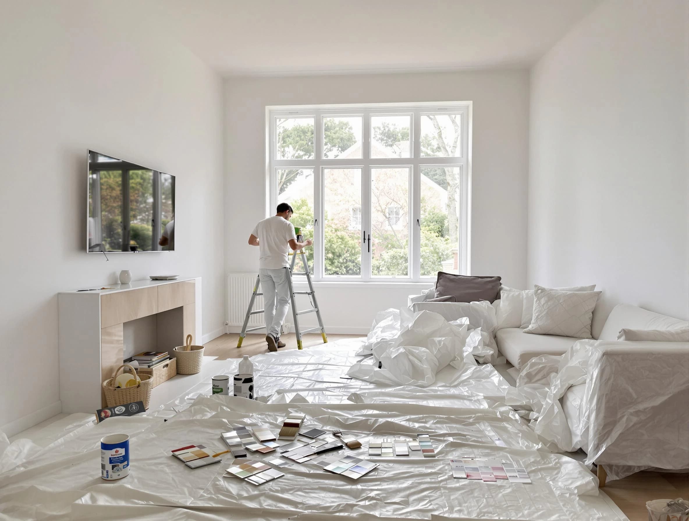 Queen Creek House Painters professional applying interior paint in Queen Creek, AZ