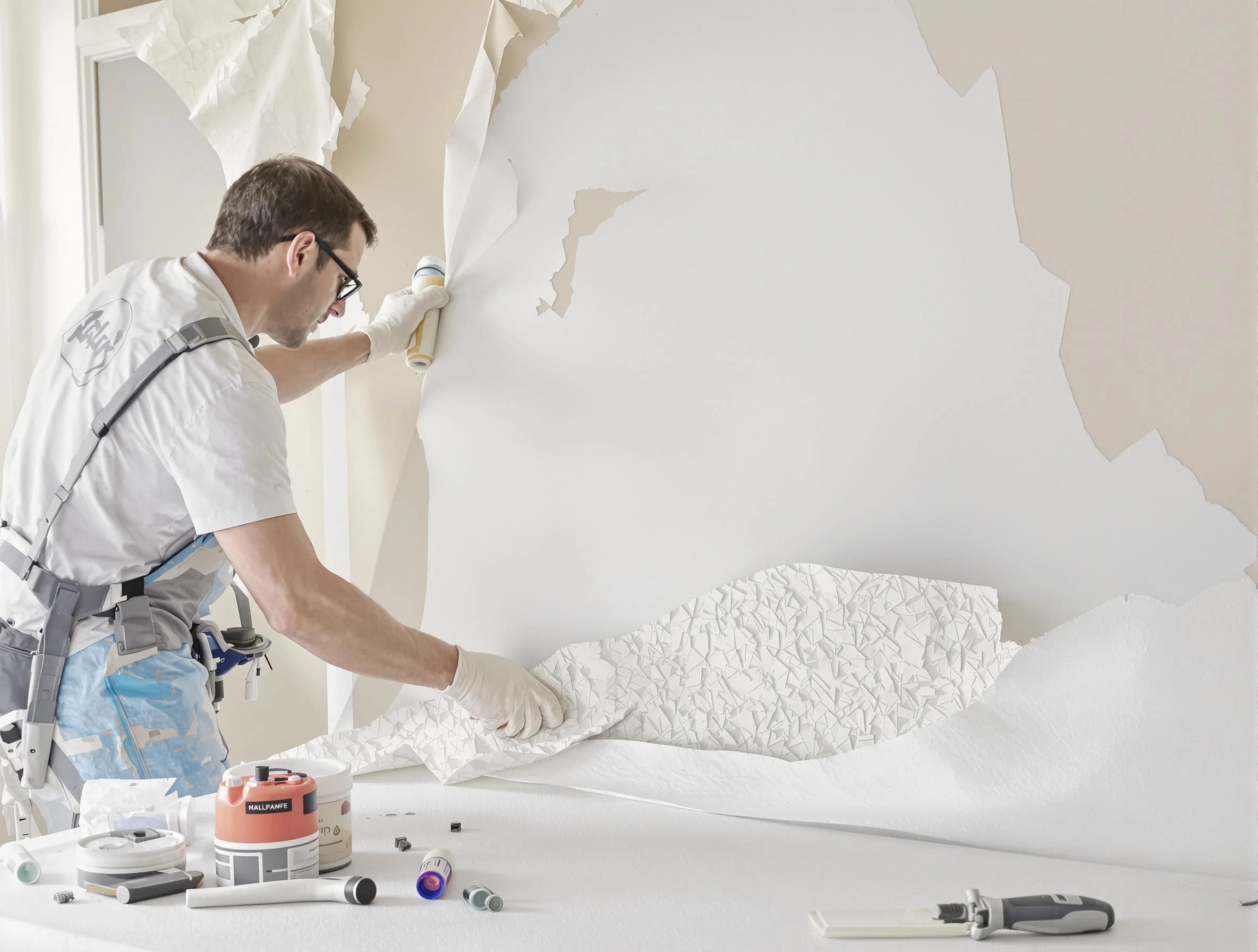 Detailed wallpaper removal and wall prep by Queen Creek House Painters in Queen Creek