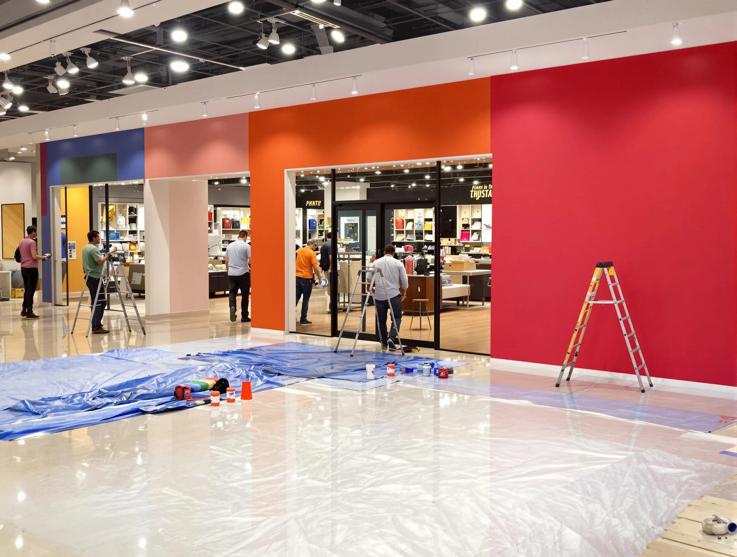 Queen Creek House Painters painting a commercial interior in Queen Creek, AZ